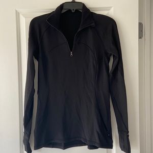 LULULEMON cold weather running zip up black size 8